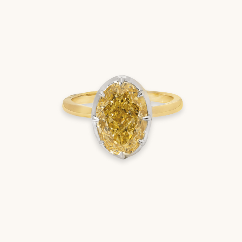 4.09 Oval Lab Diamond Engagement Ring