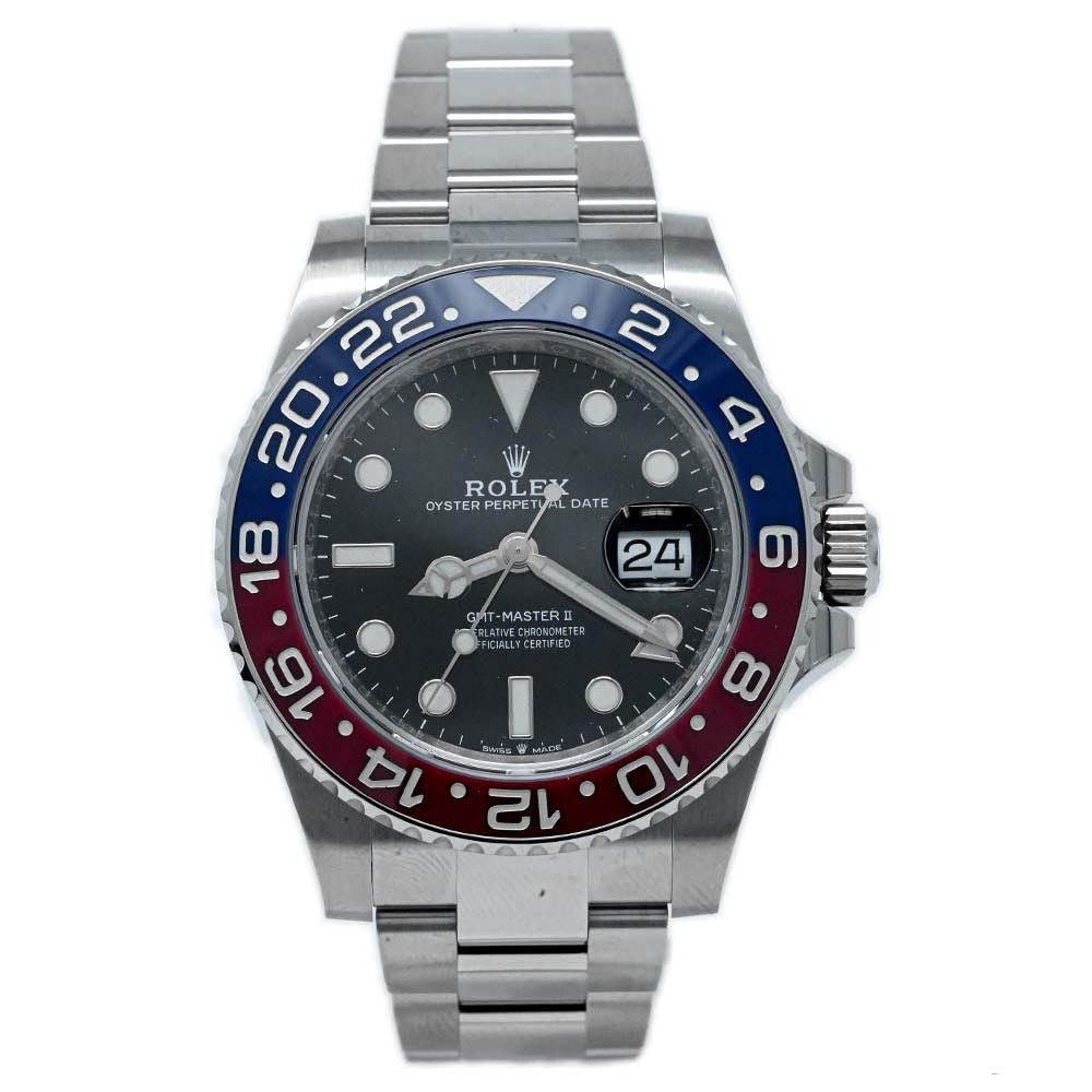 Rolex GMT-Master II Pepsi Stainless Steel Black Dot Dial Watch Reference# 126710BLRO - Happy Jewelers Fine Jewelry Lifetime Warranty