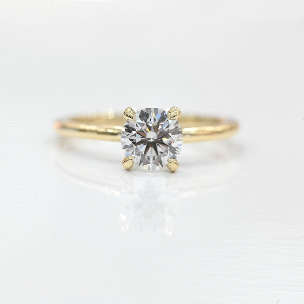 1.01 Carat Round Lab Grown Diamond Engagement Ring - Happy Jewelers Fine Jewelry Lifetime Warranty