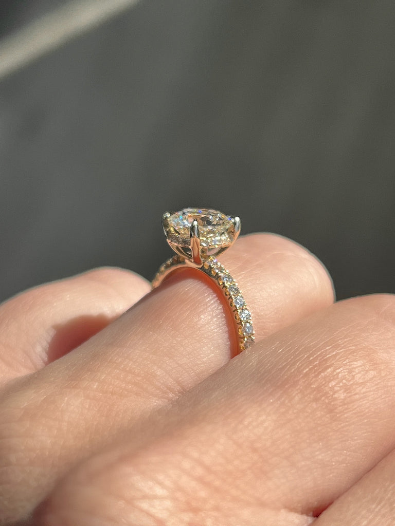1.32 Round Brilliant Cut Natural Diamond Engagement Ring - Happy Jewelers Fine Jewelry Lifetime Warranty