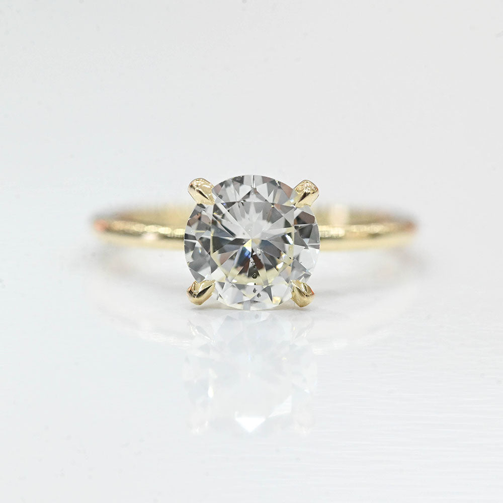 1.54 Carat Round Natural Diamond Engagement Ring - Happy Jewelers Fine Jewelry Lifetime Warranty