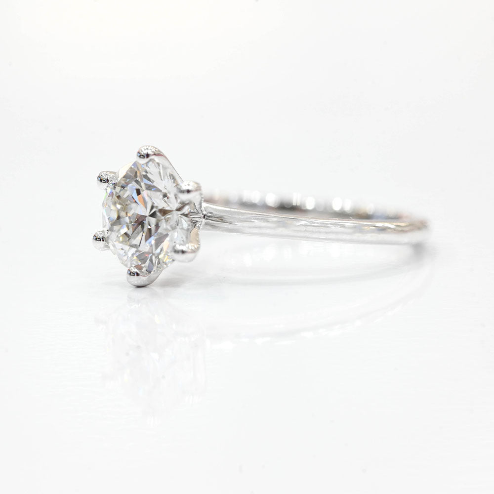 1.60 Carat Round Lab Grown Diamond Engagement Ring - Happy Jewelers Fine Jewelry Lifetime Warranty