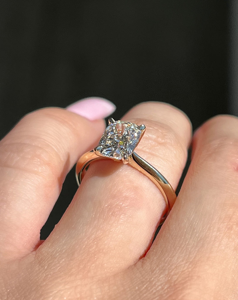 Engagement Ring Wednesday | 1.70 Cushion Cut Lab Created Diamond - Happy Jewelers Fine Jewelry Lifetime Warranty