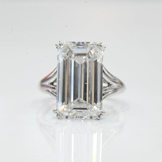 10.10 Carat Lab Created Emerald Engagement Ring - Happy Jewelers Fine Jewelry Lifetime Warranty