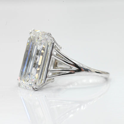 10.10 Carat Lab Created Emerald Engagement Ring - Happy Jewelers Fine Jewelry Lifetime Warranty