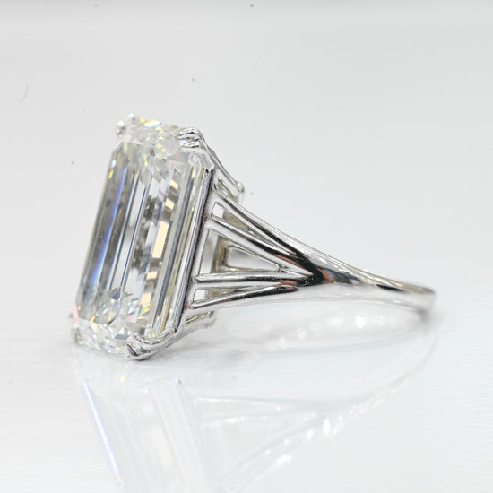10.10 Carat Lab Created Emerald Engagement Ring - Happy Jewelers Fine Jewelry Lifetime Warranty