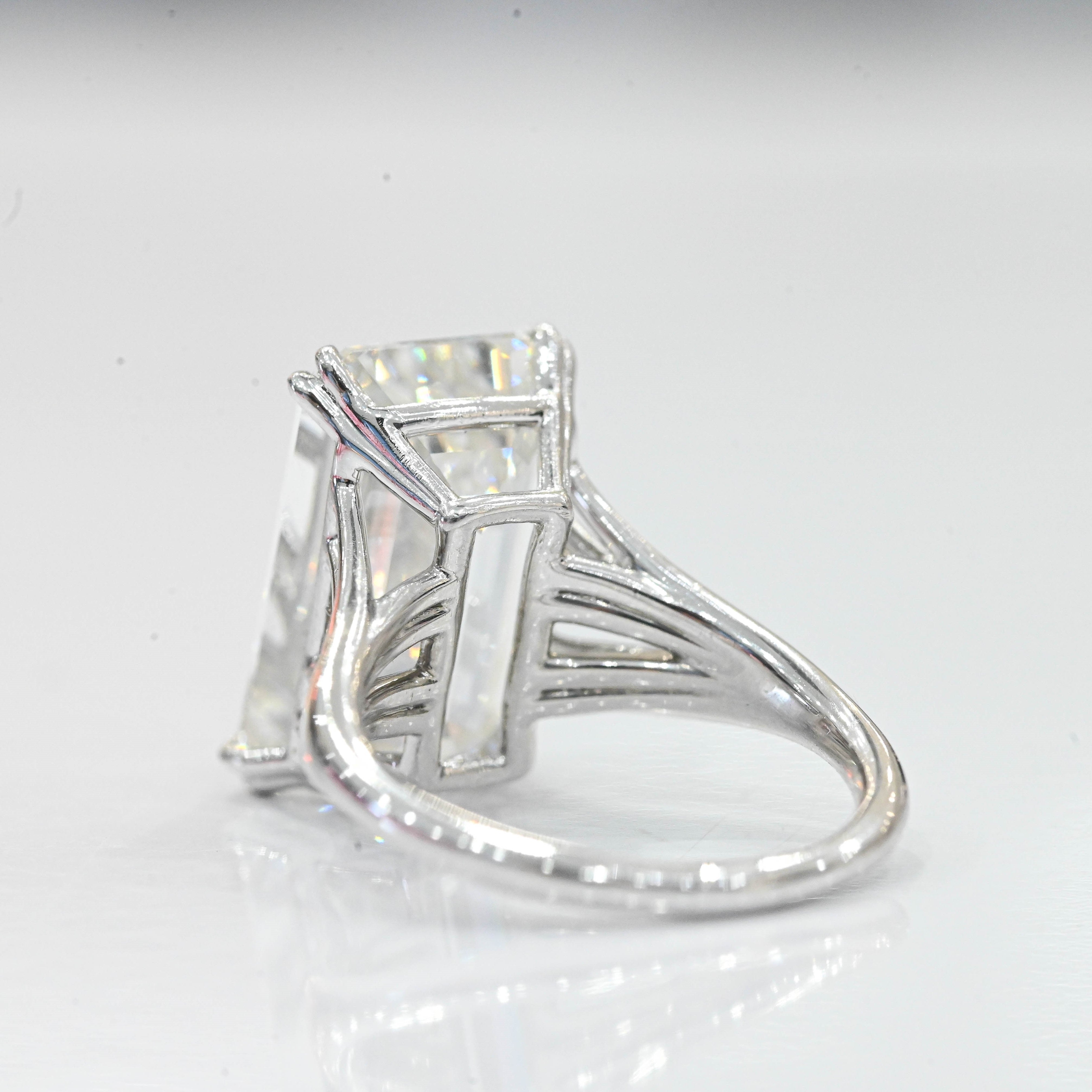 10.10 Carat Lab Created Emerald Engagement Ring - Happy Jewelers Fine Jewelry Lifetime Warranty