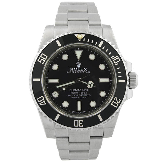 Rolex Men's Submariner Stainless Steel 40mm Black Dot Dial Watch Reference #: 114060 - Happy Jewelers Fine Jewelry Lifetime Warranty