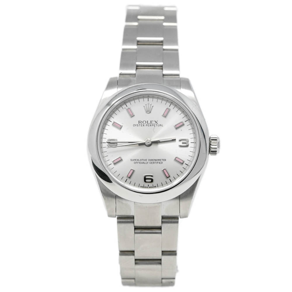 Load image into Gallery viewer, Rolex Unisex Air-King Stainless Steel 34mm Silver Dial Watch Reference #: 114200 - Happy Jewelers Fine Jewelry Lifetime Warranty
