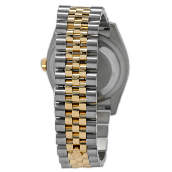 Rolex Men's Datejust 18K Yellow Gold & Steel 36mm Champagne Jubilee Diamond Dot Dial Watch Reference #: 116233 - Happy Jewelers Fine Jewelry Lifetime Warranty