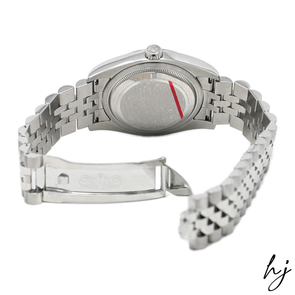 Rolex Unisex Datejust 36 Stainless Steel 36mm Silver Jubilee Diamond Dial Watch Reference #: 116234 - Happy Jewelers Fine Jewelry Lifetime Warranty