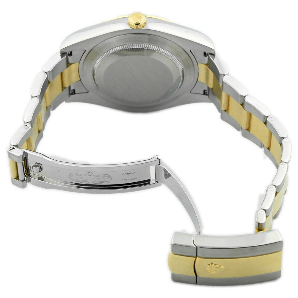 Rolex Men's Datejust II 18K Yellow Gold & Steel 41mm Champagne Diamond Dial Watch Reference #: 116333 - Happy Jewelers Fine Jewelry Lifetime Warranty