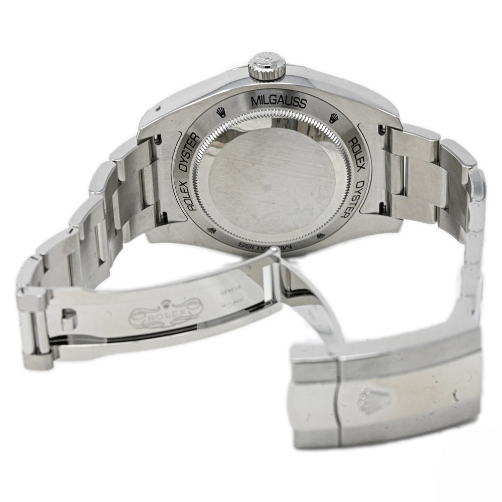 Rolex Men's Milgauss Stainless Steel 40mm Black Stick Dial Watch Reference #: 116400GV - Happy Jewelers Fine Jewelry Lifetime Warranty