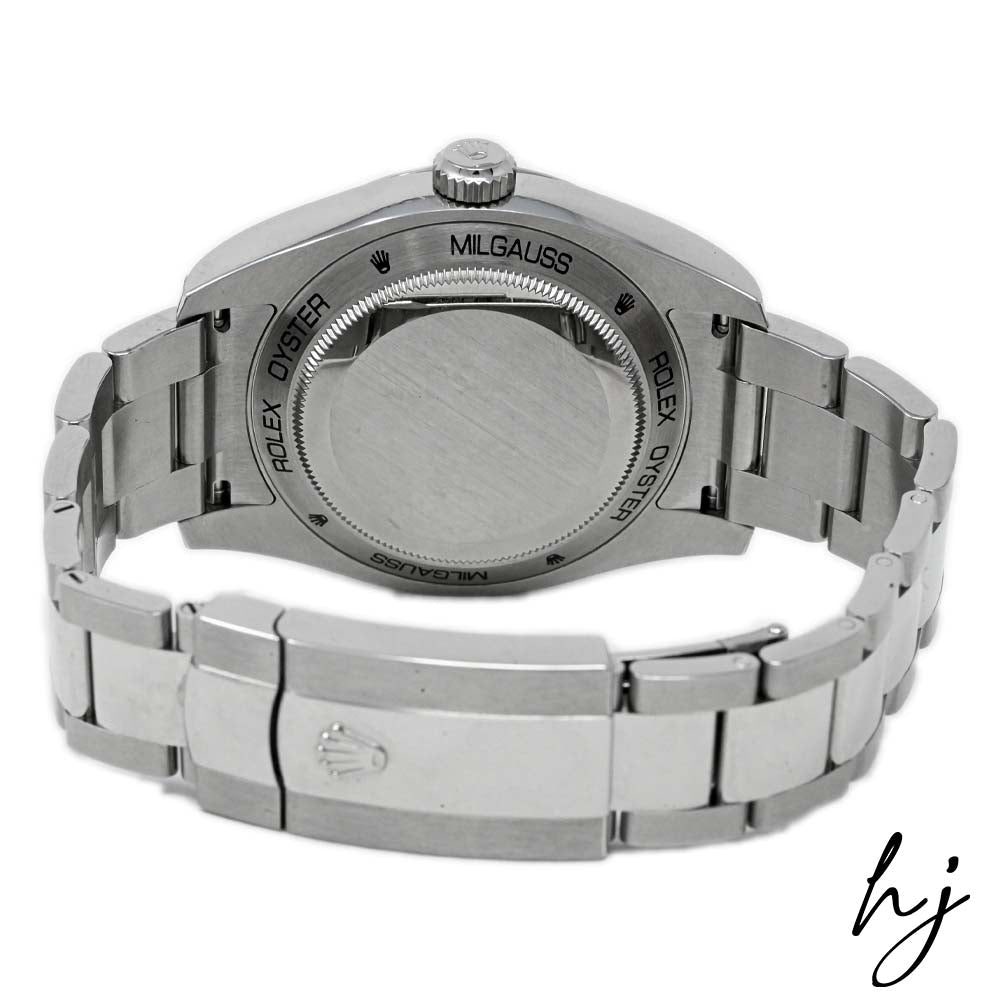 Rolex Men's Milgauss Stainless Steel 40mm Z-Blue Stick Dial Watch Reference #: 116400GV - Happy Jewelers Fine Jewelry Lifetime Warranty