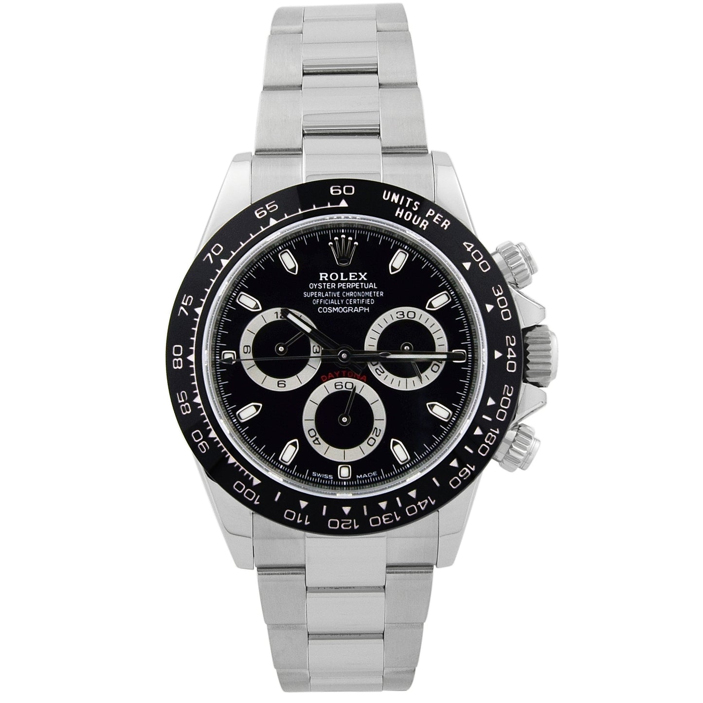 Rolex Daytona Stainless Steel 40mm Black Chronograph Dial Watch Reference #: 116500LN - Happy Jewelers Fine Jewelry Lifetime Warranty