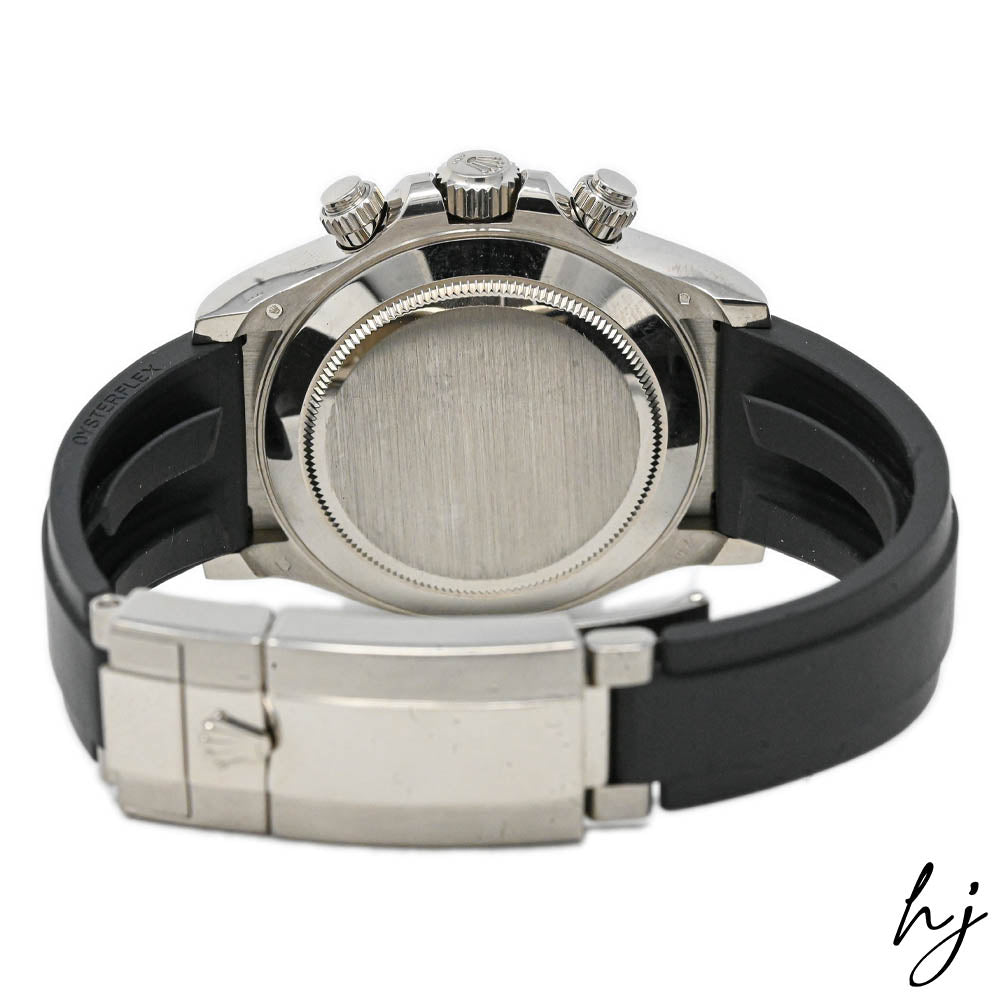 Rolex Unisex Daytona 18K White Gold 40mm Grey Chronograph Dial Watch Reference #: 116519LN - Happy Jewelers Fine Jewelry Lifetime Warranty