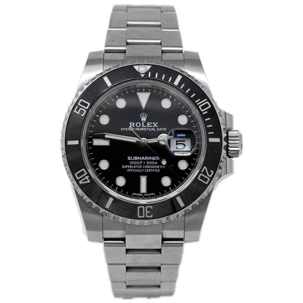 Rolex Submariner Date 40mm Stainless Steel Black Dot Dial Watch Reference# 116610 - Happy Jewelers Fine Jewelry Lifetime Warranty