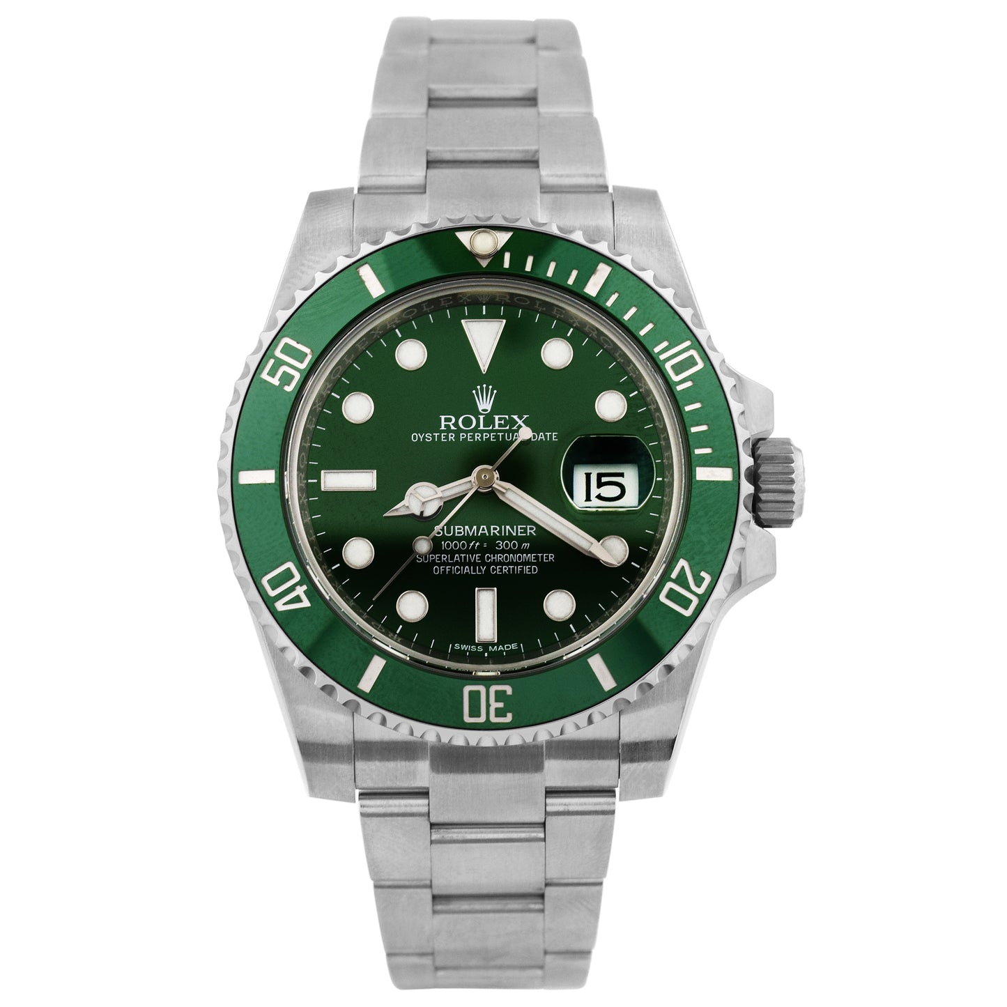Rolex Submariner Men's Stainless Steel Watch 116610 LV Hulk