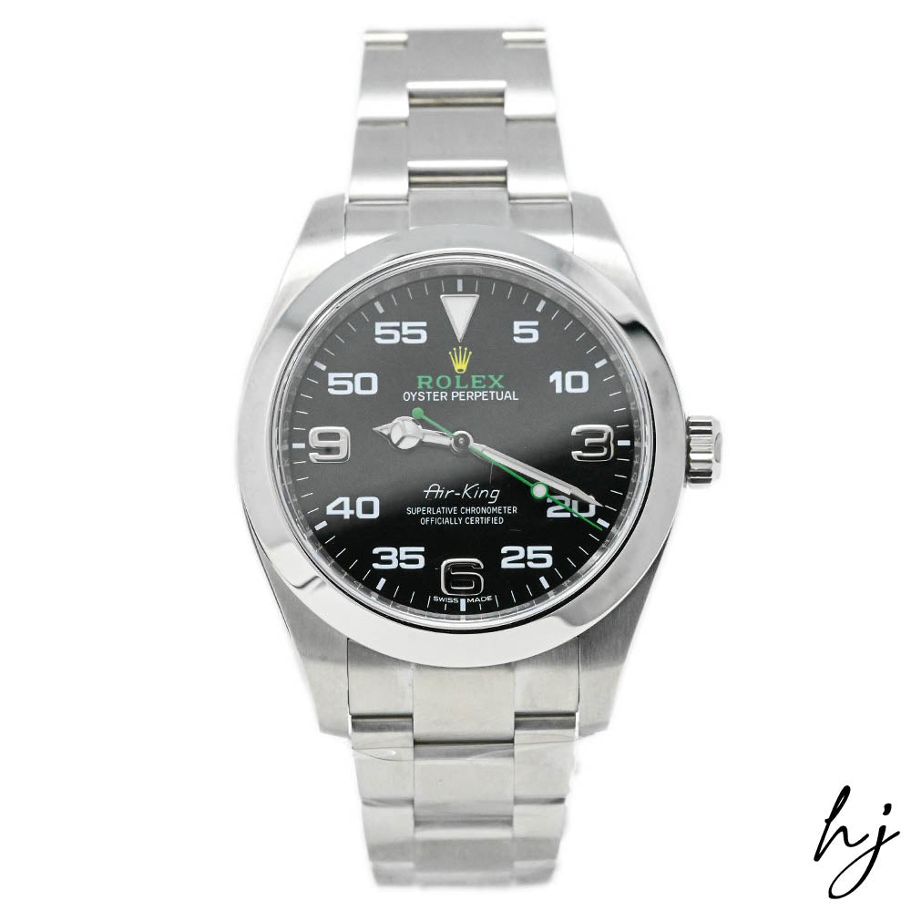 Rolex Men's Air-King Stainless Steel 40mm Black Arabic Dial Watch Reference #: 116900 - Happy Jewelers Fine Jewelry Lifetime Warranty