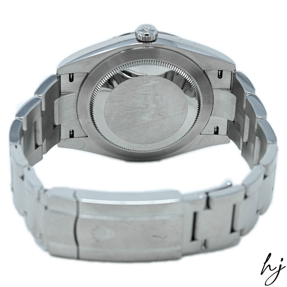 Rolex Mens Oyster Perpetual 41mm Blue Stick Dial Watch #: 124300 - Happy Jewelers Fine Jewelry Lifetime Warranty