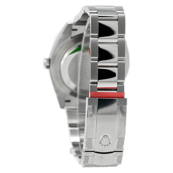 Rolex Men's Datejust 41 Stainless Steel 41mm Silver Stick Dial Watch Reference #: 126300 - Happy Jewelers Fine Jewelry Lifetime Warranty