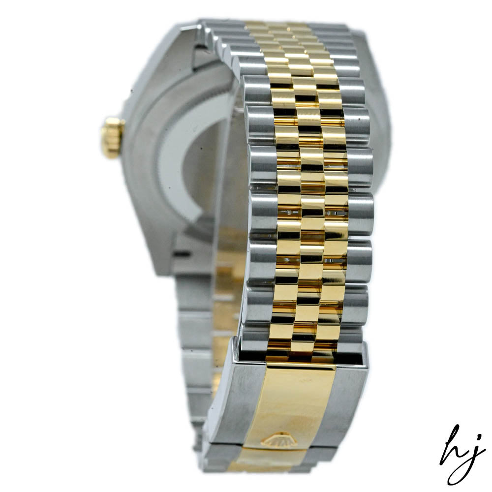 Rolex Men's Datejust 41 18K Yellow Gold & Steel 41mm Black Stick Dial Watch Reference #: 126333 - Happy Jewelers Fine Jewelry Lifetime Warranty