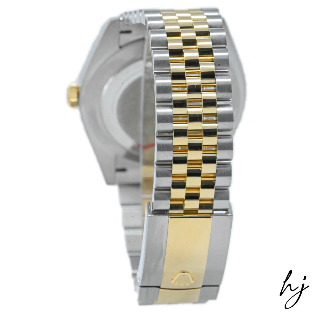 Rolex Men's Datejust 18K Yellow Gold & Steel 41mm Slate Roman Dial Watch #: 126333 - Happy Jewelers Fine Jewelry Lifetime Warranty