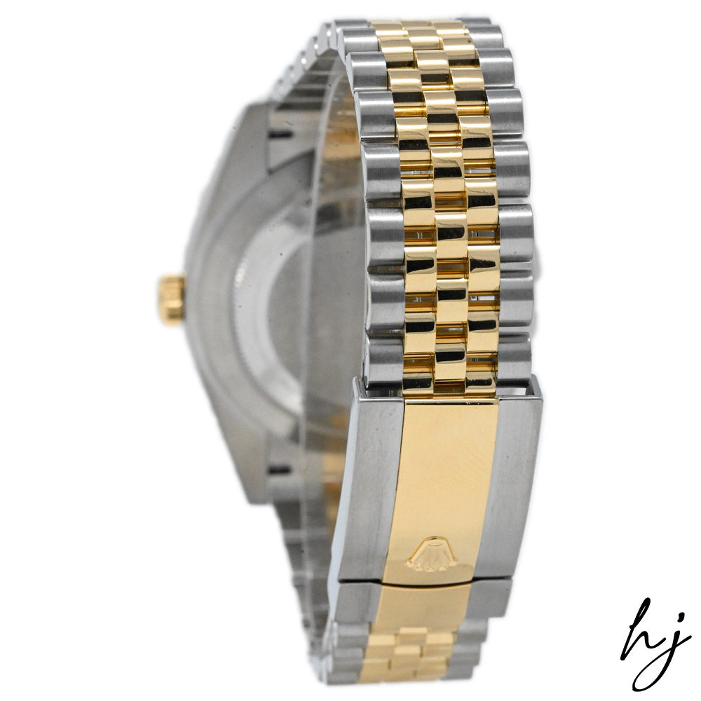 Rolex Men's Datejust 41 18K Yellow Gold & Steel 41mm White Stick Dial Watch Reference #: 126333 - Happy Jewelers Fine Jewelry Lifetime Warranty