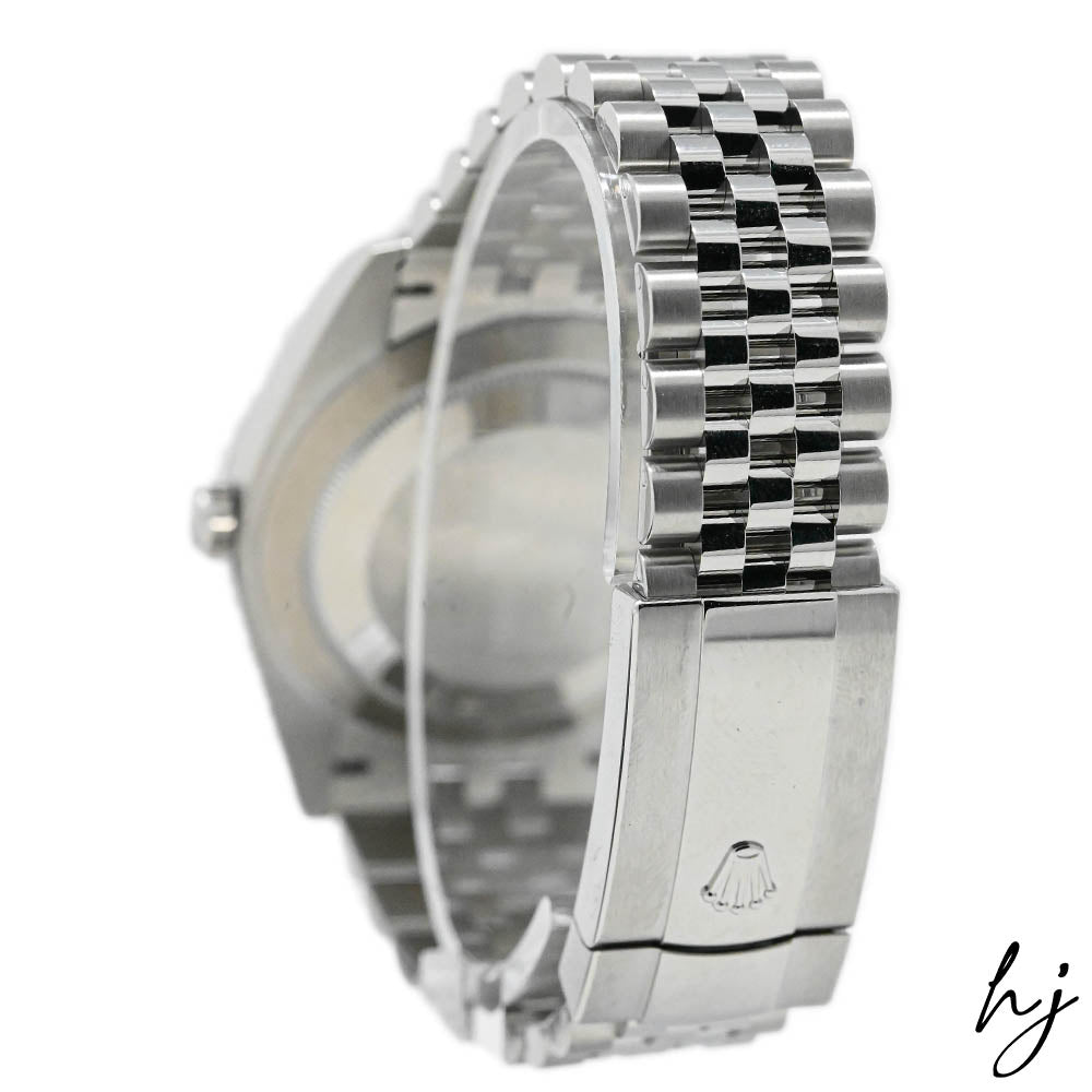 Rolex Men's Datejust 41 Stainless Steel 41mm Blue Diamond Dot Dial Watch Reference #: 126334 - Happy Jewelers Fine Jewelry Lifetime Warranty
