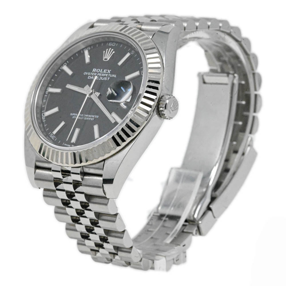 Load image into Gallery viewer, Rolex Men&amp;#39;s Datejust 41 Stainless Steel 41mm Black Stick Dial Watch Reference #: 126334 - Happy Jewelers Fine Jewelry Lifetime Warranty
