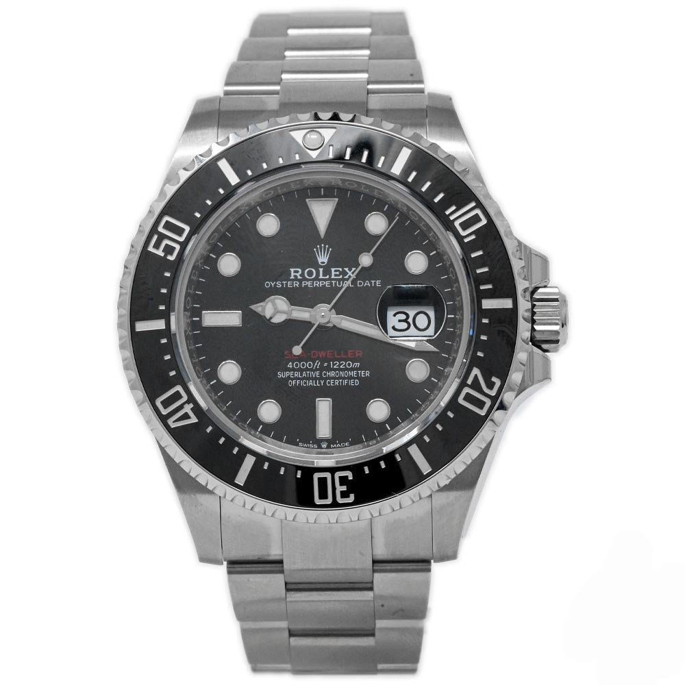 Rolex Men's Sea-Dweller Stainless Steel 43mm Black Dot Dial Watch Reference #: 126600 - Happy Jewelers Fine Jewelry Lifetime Warranty