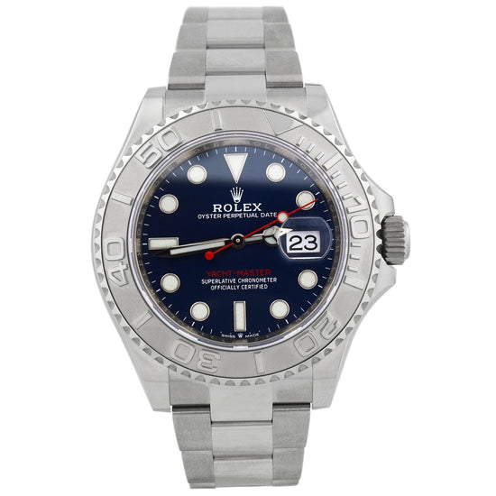 Load image into Gallery viewer, Rolex Men&amp;#39;s Yacht-Master Stainless Steel &amp;amp; Platinum 40mm Blue Dot Dial Watch Reference #: 126622 - Happy Jewelers Fine Jewelry Lifetime Warranty
