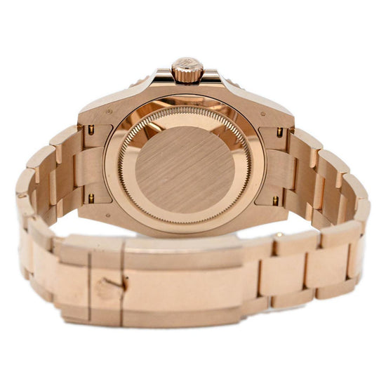 Rolex Mens GMT Master II 18ct Rose Gold 40mm Black Dot Dial Watch Black/Brown Ceramic Bezel Oyster Bracelet - Happy Jewelers Fine Jewelry Lifetime Warranty