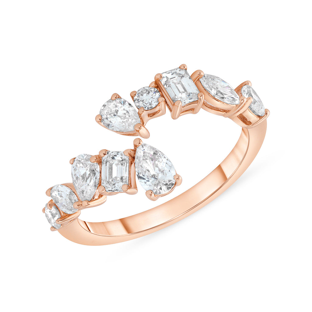 Multi-Diamond Open Ring (Small) - Happy Jewelers Fine Jewelry Lifetime Warranty