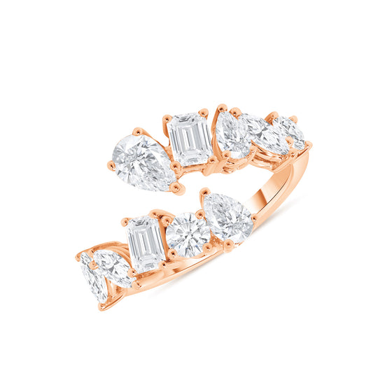 Load image into Gallery viewer, Multi-Diamond Open Ring (Large) - Happy Jewelers Fine Jewelry Lifetime Warranty
