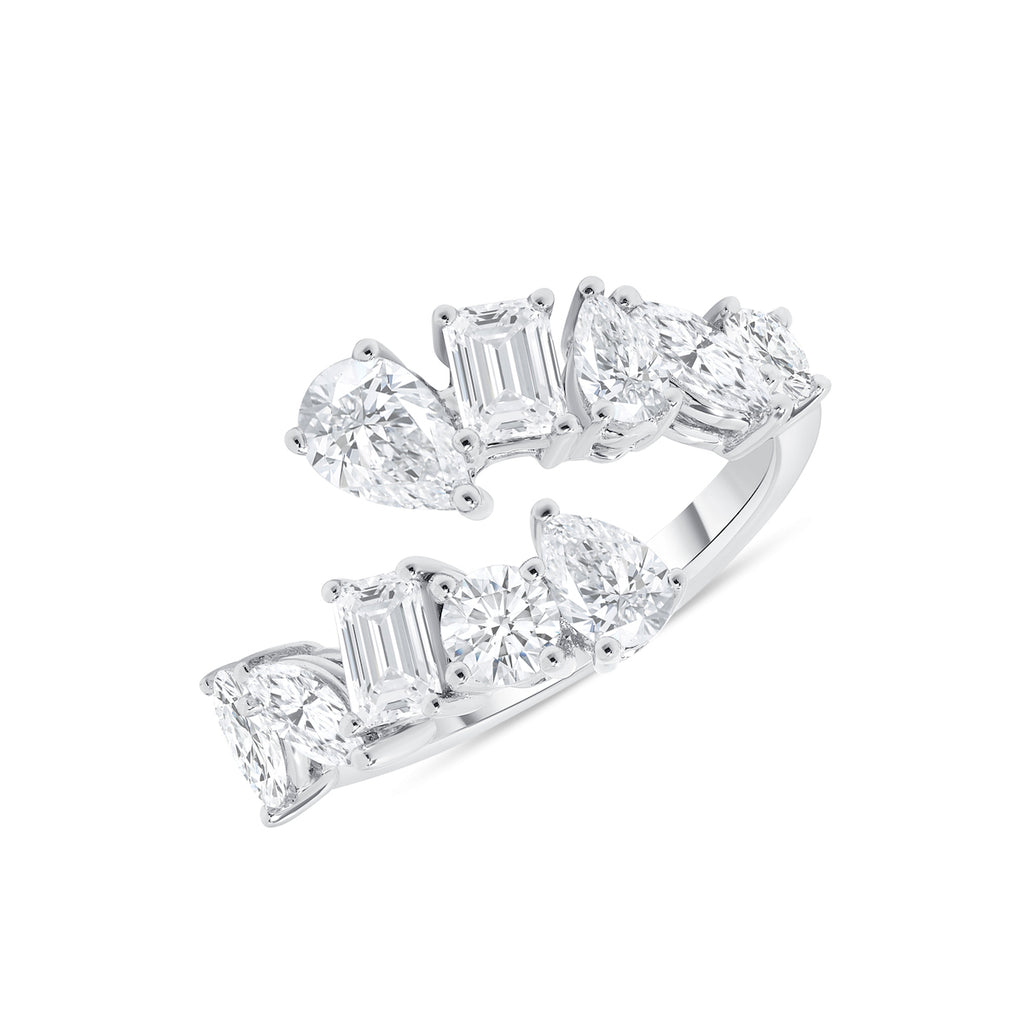 Multi-Diamond Open Ring (Large) - Happy Jewelers Fine Jewelry Lifetime Warranty