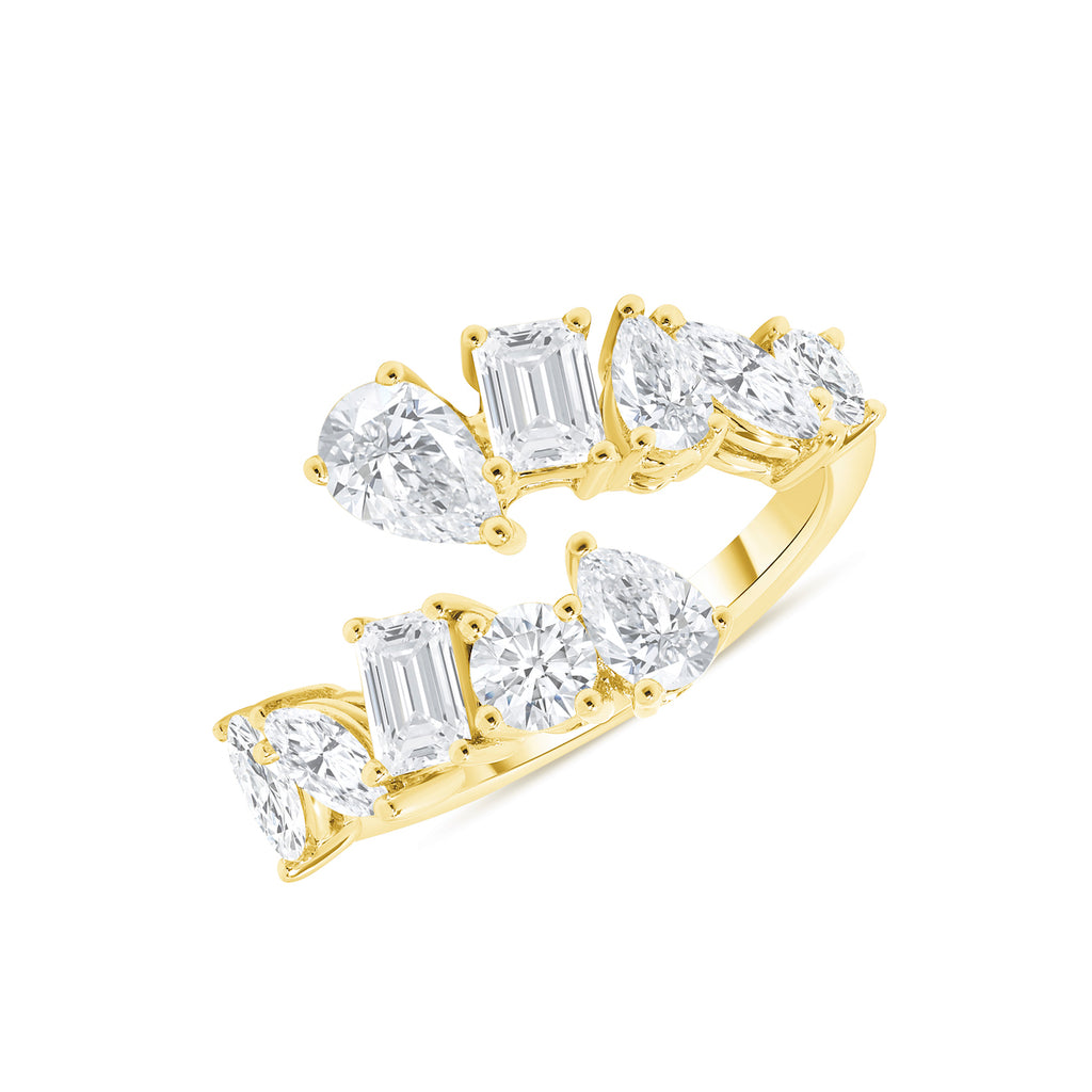 Multi-Diamond Open Ring (Large) - Happy Jewelers Fine Jewelry Lifetime Warranty