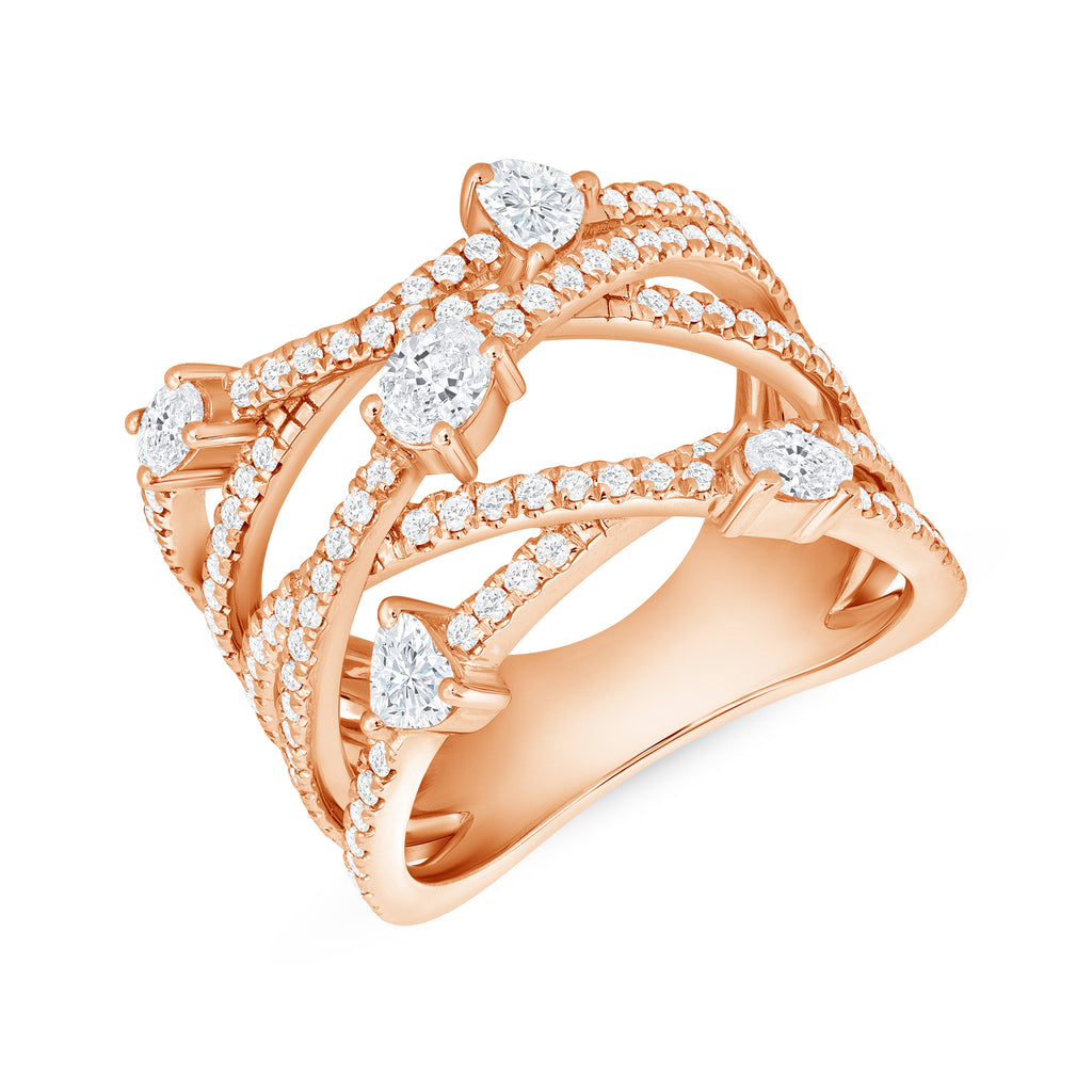 Oval and Heart Cluster Diamond Ring - Happy Jewelers Fine Jewelry Lifetime Warranty