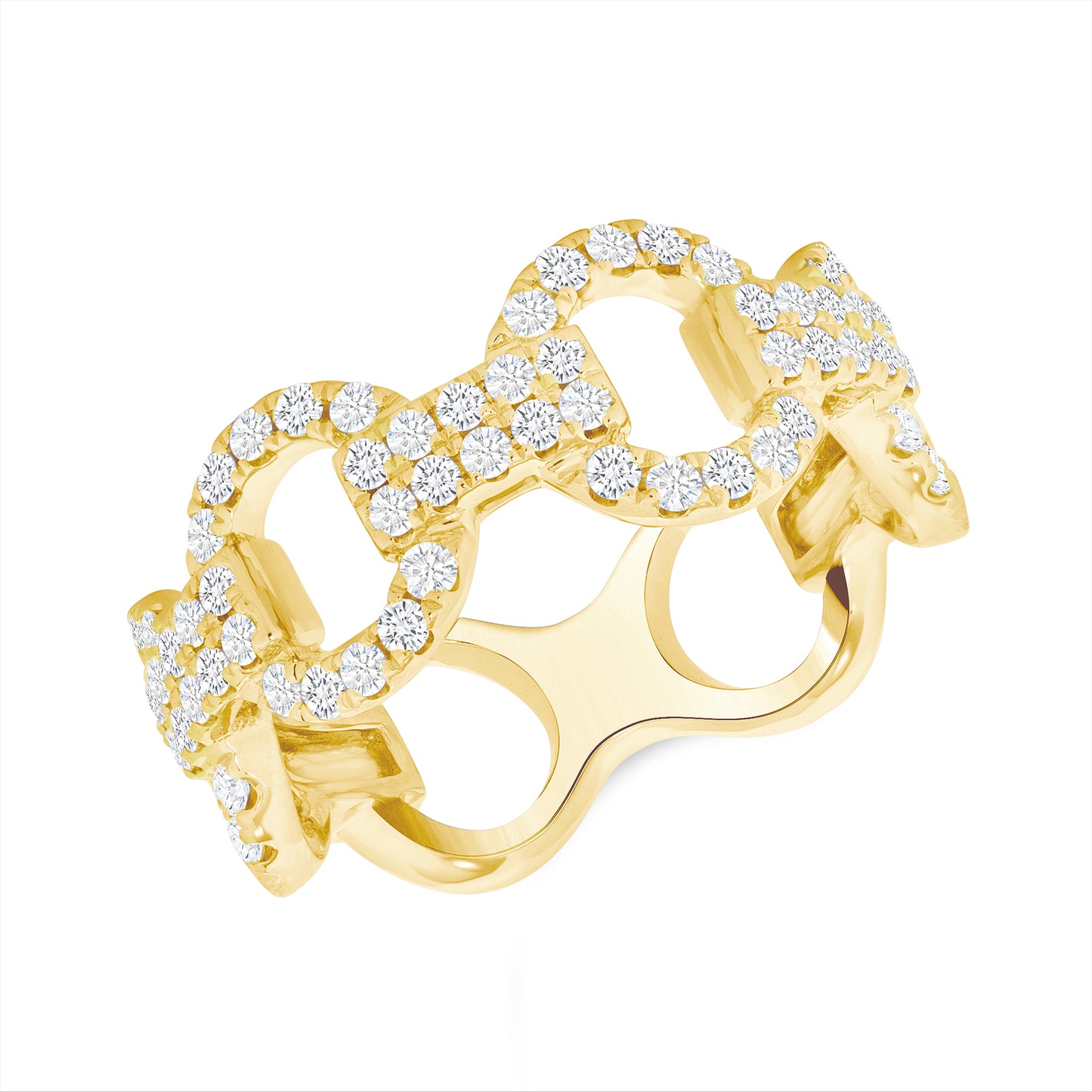 Diamond Cuban Link Ring - Happy Jewelers Fine Jewelry Lifetime Warranty