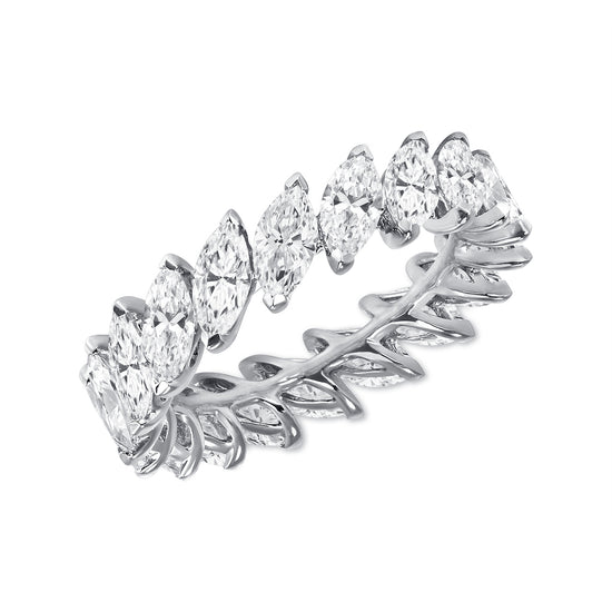 Load image into Gallery viewer, Diagonal Marquise Band - Happy Jewelers Fine Jewelry Lifetime Warranty
