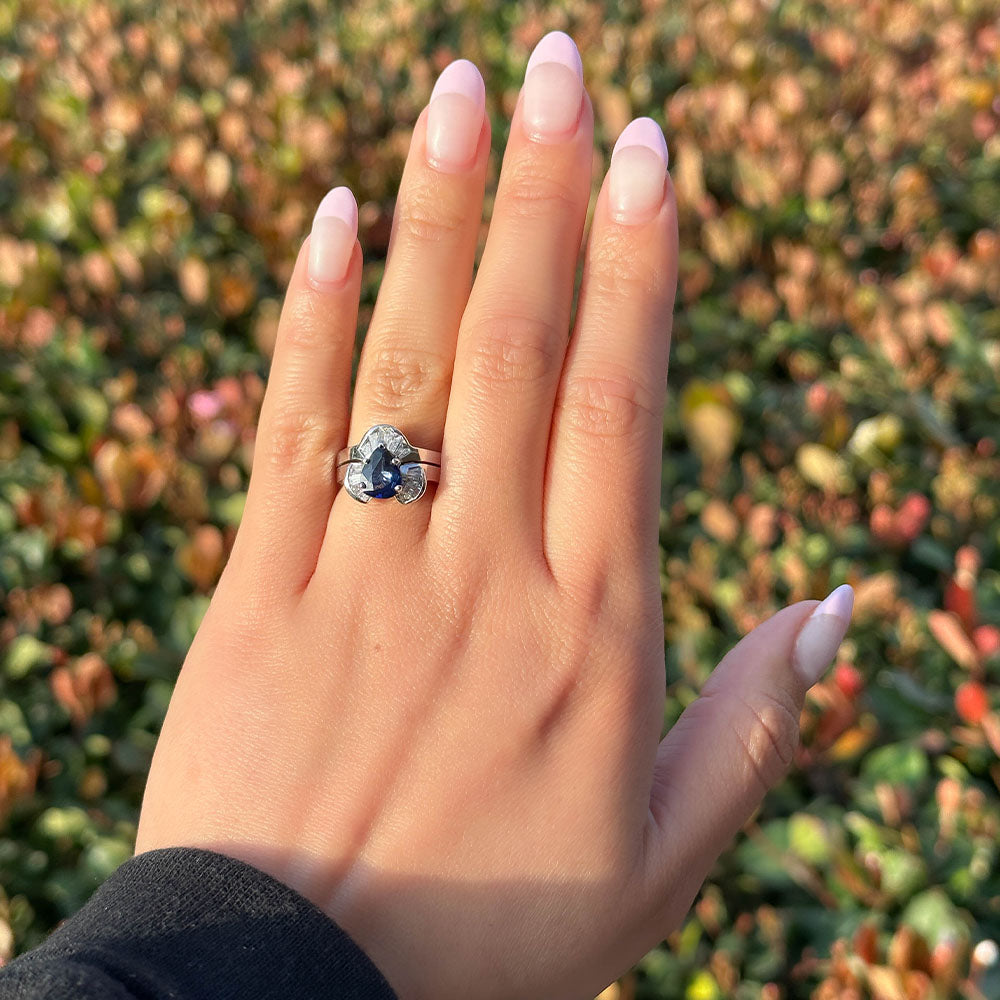Certified 12.57 Carat Ceylon Sapphire and Diamond Three-Stone Engagement  Ring | Three stone engagement rings, Sapphire cocktail ring, Engagement  rings sapphire