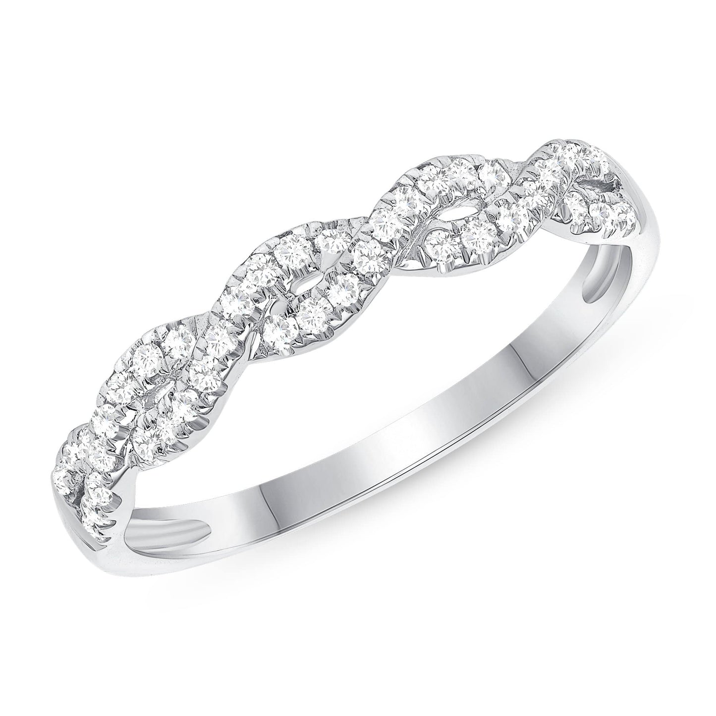 Infinity Diamond 1/2 Way Band - Happy Jewelers Fine Jewelry Lifetime Warranty