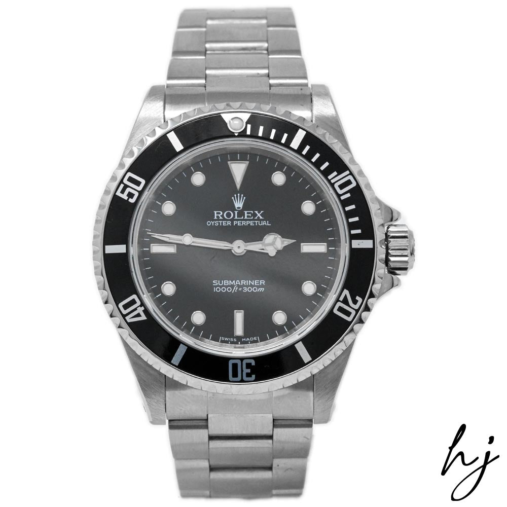 Rolex Men's Submariner No Date Stainless Steel 40mm Black Dot Dial Watch Reference #: 14060M - Happy Jewelers Fine Jewelry Lifetime Warranty