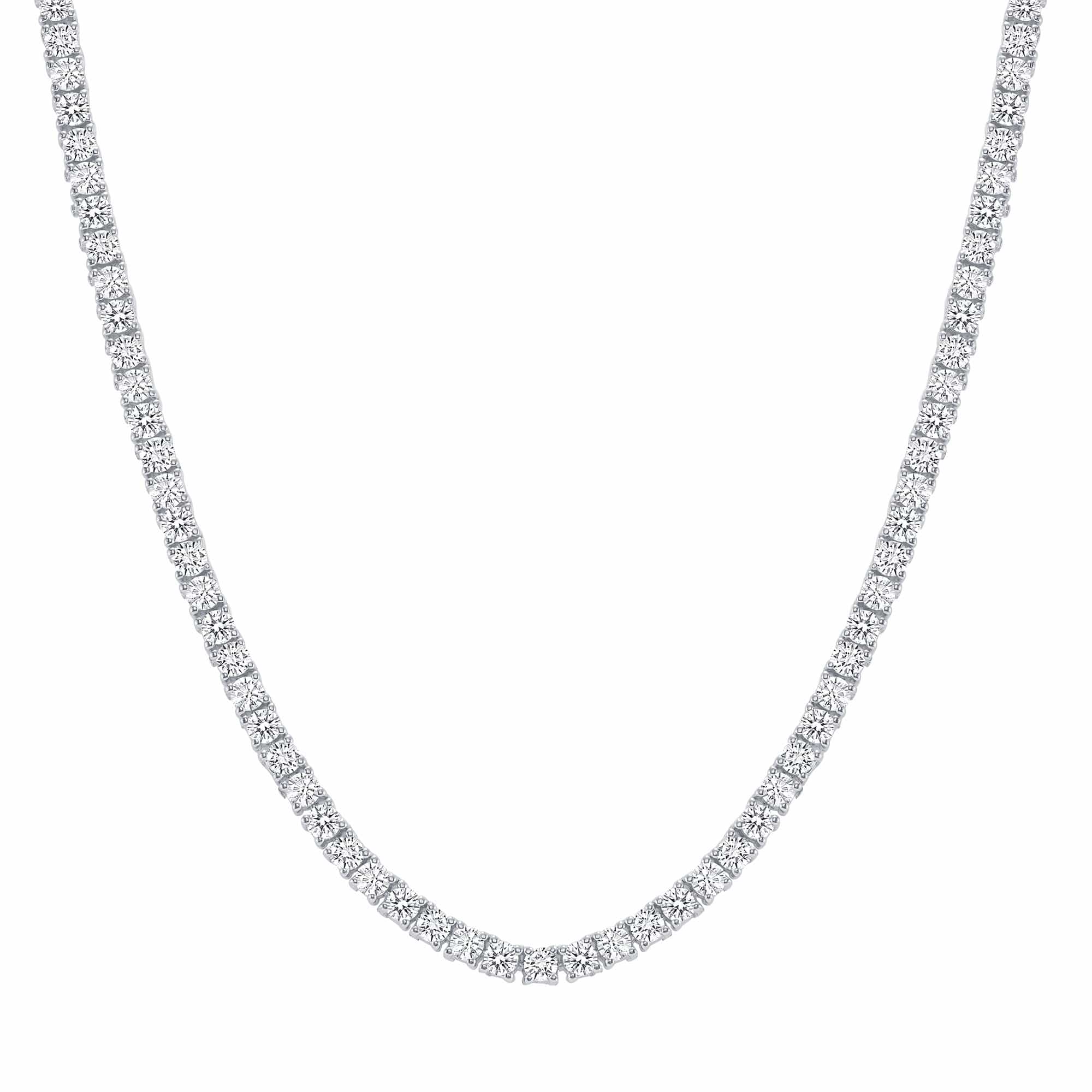 Natural Diamond Tennis Necklace Happy Jewelers