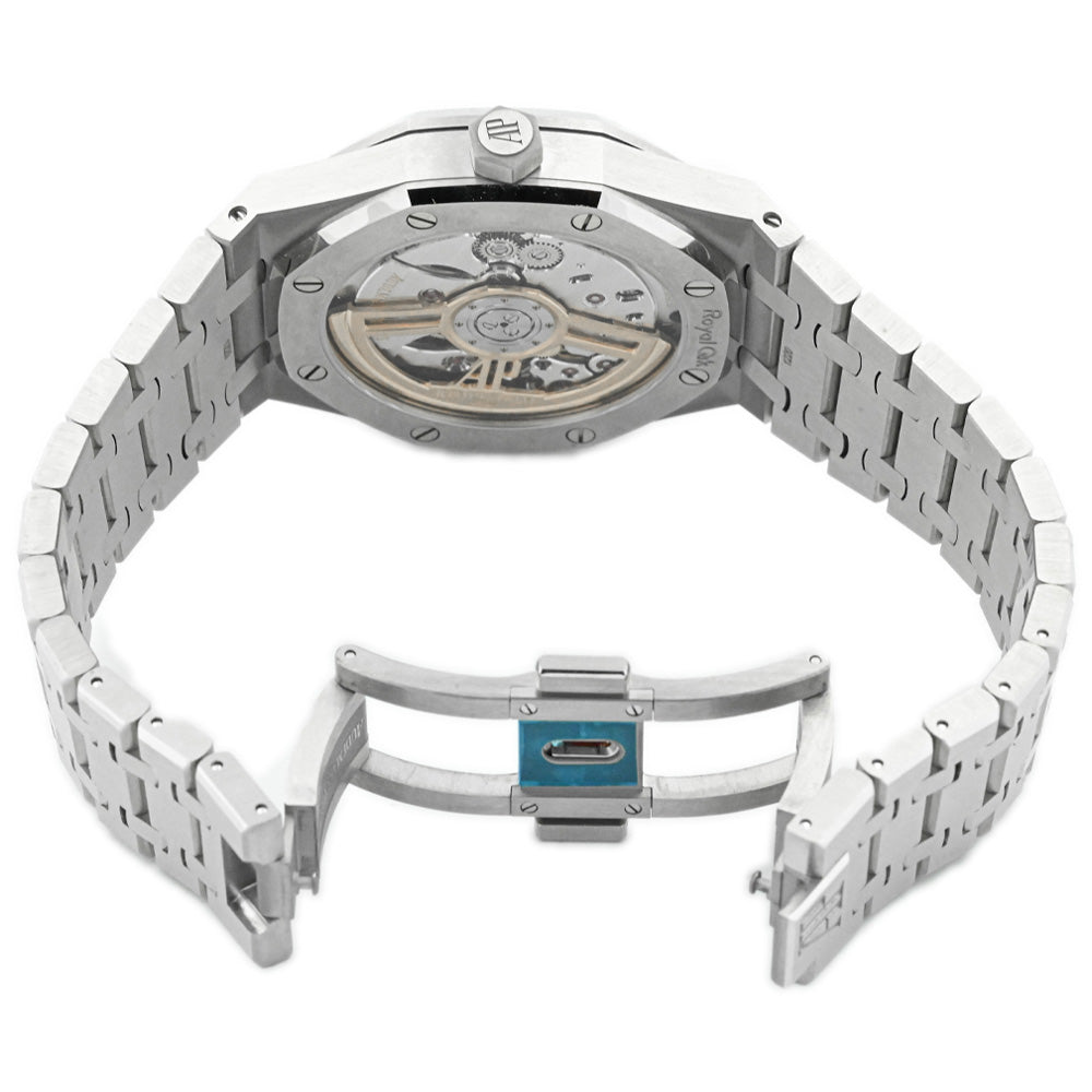 Audemars Piguet Men's Royal Oak Stainless Steel 41mm Blue "Grande Tapisserie" Stick Dial Watch Reference #: 15500ST.OO.1220ST.01 - Happy Jewelers Fine Jewelry Lifetime Warranty