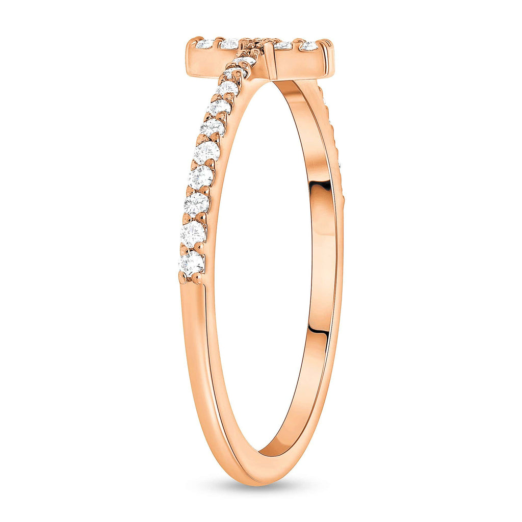 Thin Diamond Cross Ring - Happy Jewelers Fine Jewelry Lifetime Warranty