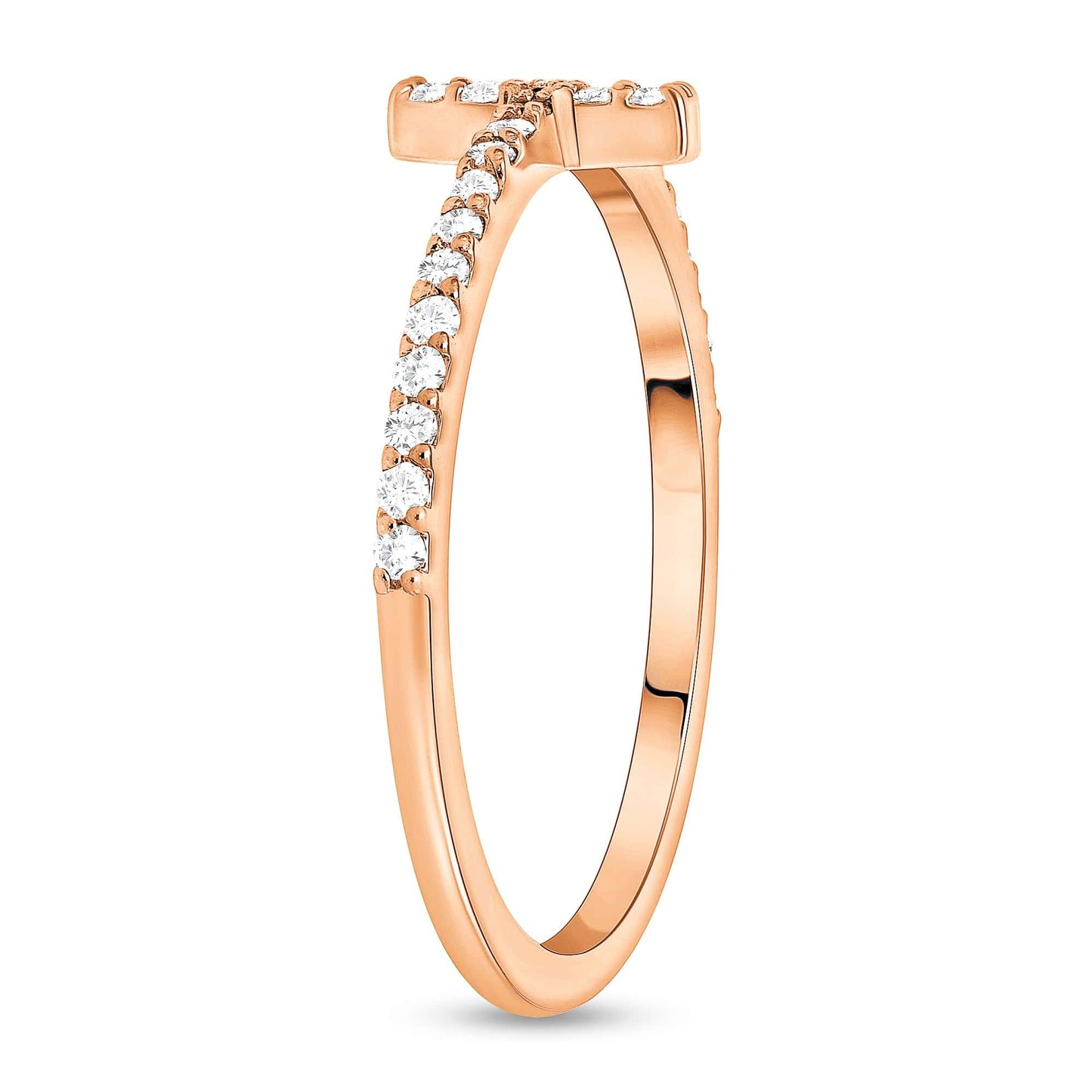 Load image into Gallery viewer, Thin Diamond Cross Ring - Happy Jewelers Fine Jewelry Lifetime Warranty
