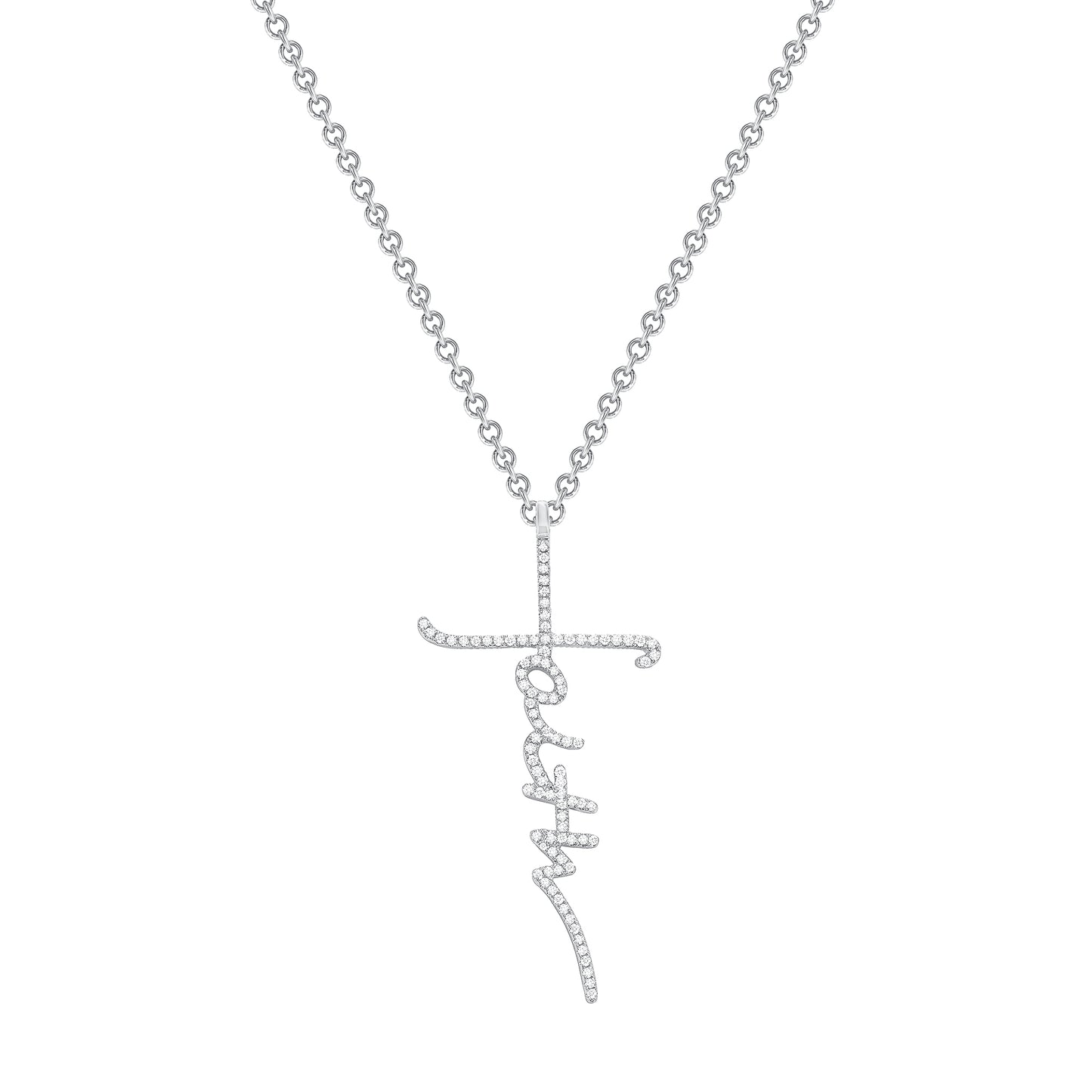 Diamond Faith Necklace - Happy Jewelers Fine Jewelry Lifetime Warranty