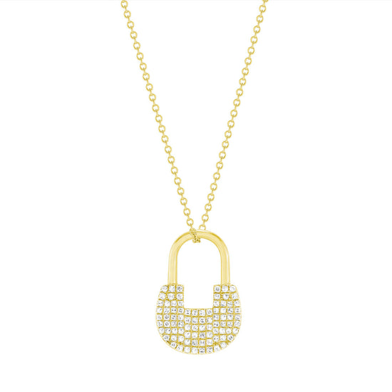 Diamond Lock Necklace - Happy Jewelers Fine Jewelry Lifetime Warranty