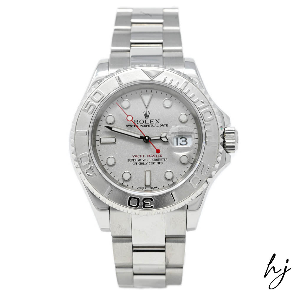 Load image into Gallery viewer, Rolex Men&amp;#39;s Yacht-Master Stainless Steel 40mm Silver Dot Dial Watch Reference #: 16622 - Happy Jewelers Fine Jewelry Lifetime Warranty
